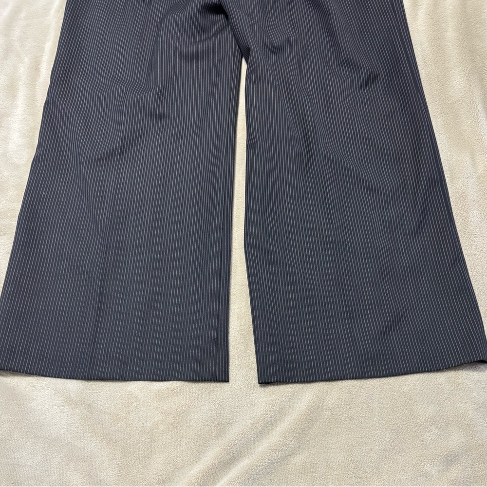 LOFT Julie Charcoal Pinstripe Wool Blend Trousers - Picture 7 of 10